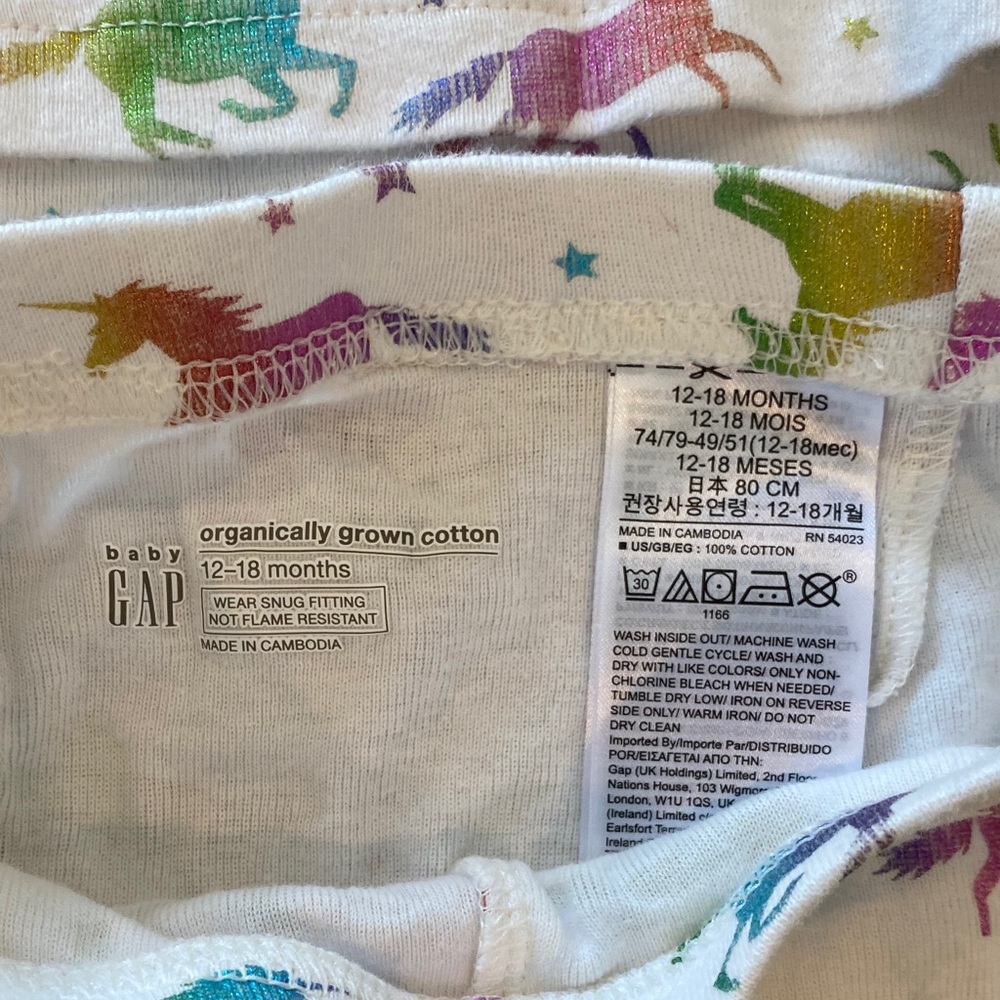 🩷 Baby GAP Unicorn Print Matching Set 🩷 - Picture 5 of 9